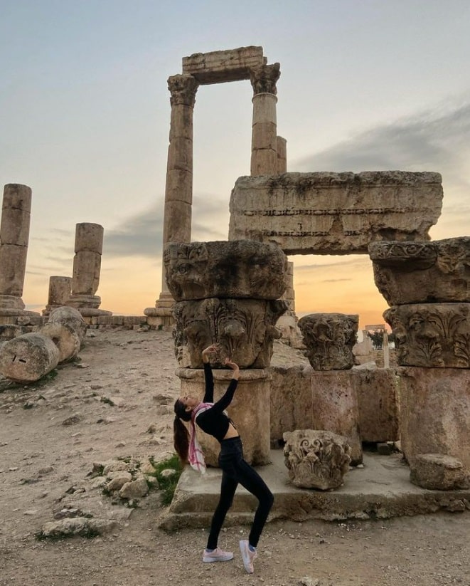 Lorena Molinero en Ciudadella de Amman Jordania